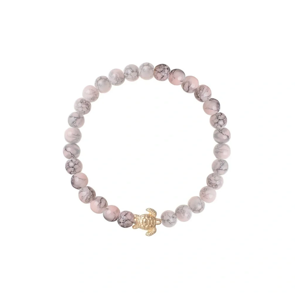 *NOLANI* 6-Pc Pink x Turtle Fashion Bracelet Set